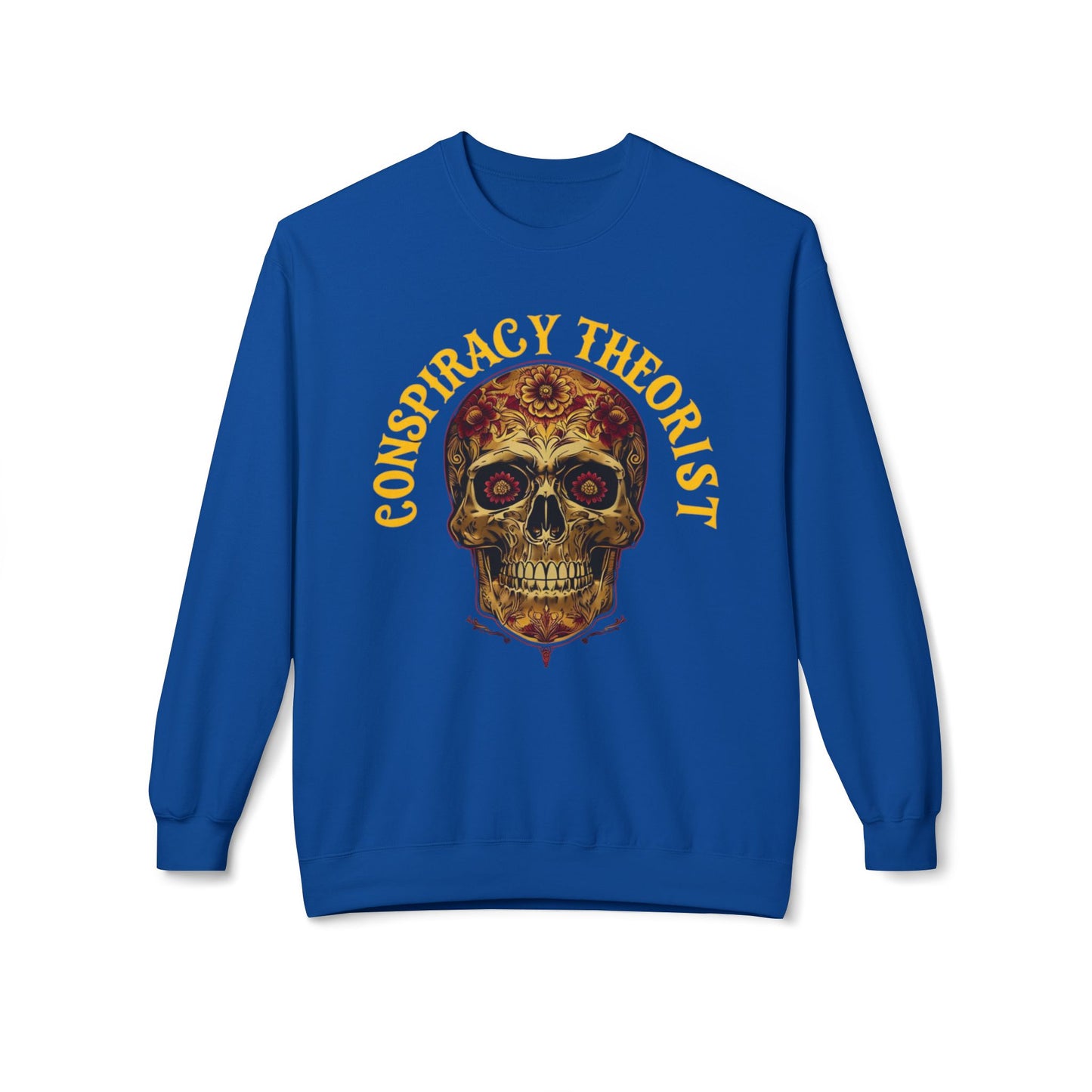 Conspiracy Theorist Sweatshirt for Funny Sweatshirts forConspiracy Theorists gifts for Christmas present for Friend gift Skull Sweater