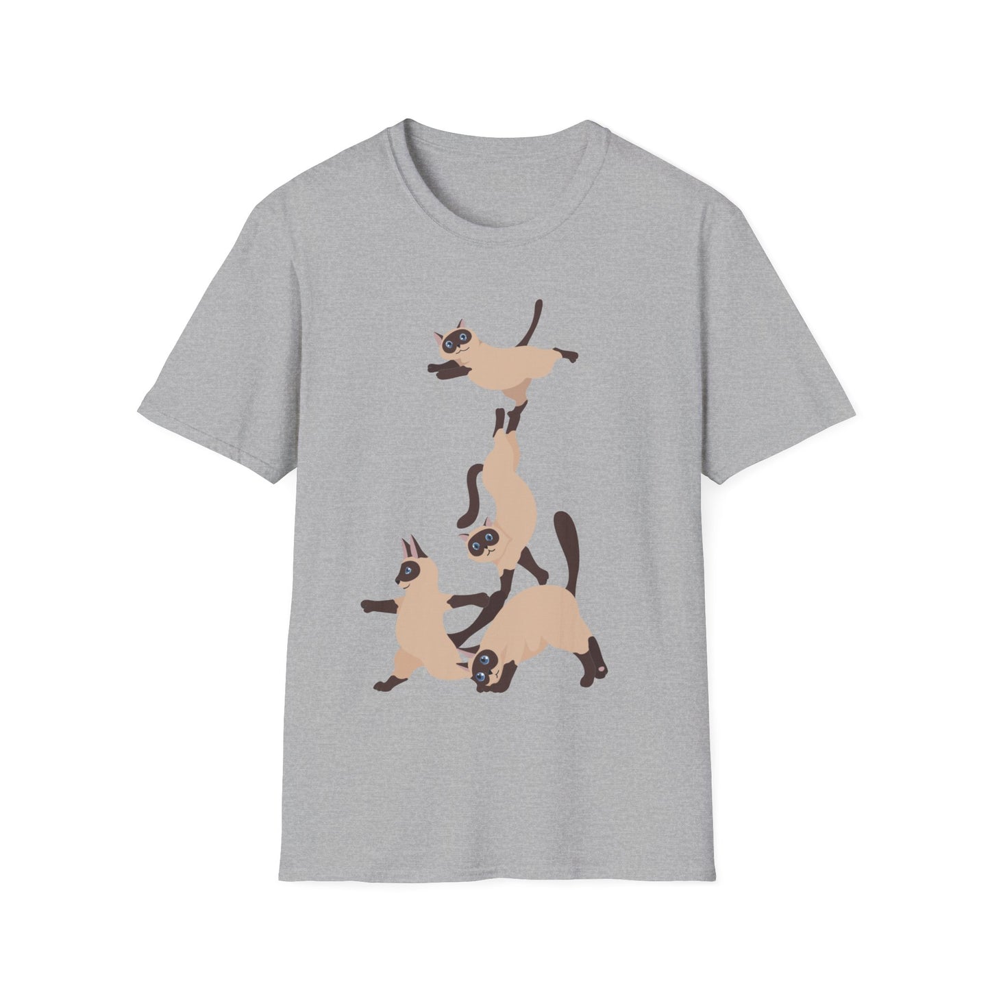 Funny CAT YOGA tee! Siamese Cat's doing yoga! Cat Lover gift for Yoga Lover gift Unisex Soft Cotton T-Shirt
