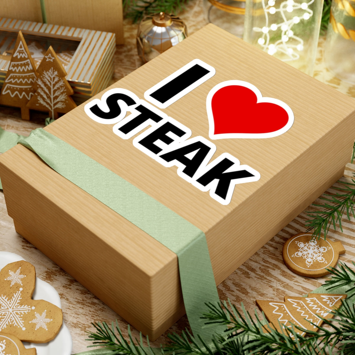 I Love STEAK sticker for Steak lover gift I Heart Steak Carnivore stickers for Meat Lover Grilling Food Sticker BBQ Lover stickers for chef
