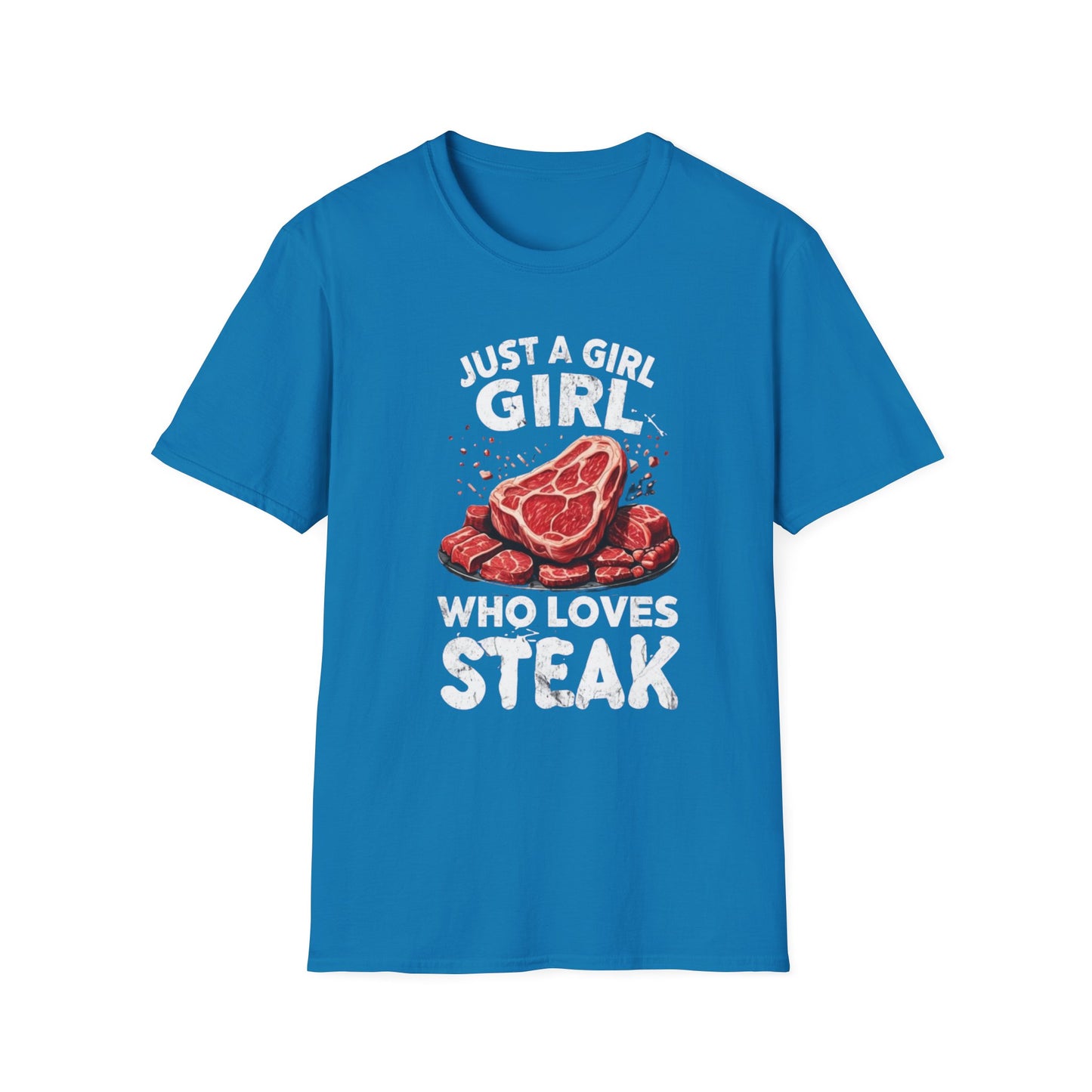 Steak Shirts Just a girl who loves steak tshirt STeak Girl T-shirt for Carnivore Diet T Shirt for Steak Lover gift ideas for BBQ T-shirts