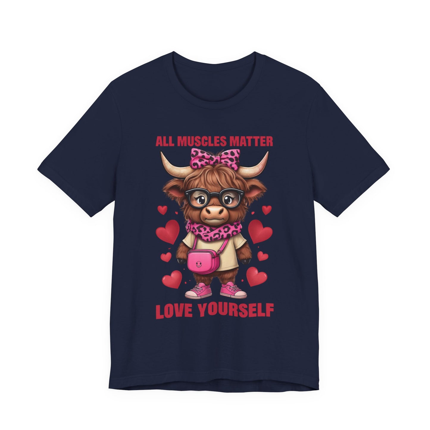 All Muscles Matter Love Yourself Gym Shirt, Workout Gift Ideas, Unisex Tee, Fitness Top, Exercise T-Shirt, Inspirational Apparel