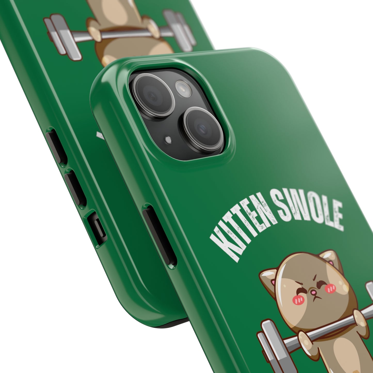 Funny Cat iPhone case for Gym Lover gift Cat Weightlifting Cat Lifting Weights Phone case for Workout Lover gift for Fitness enthusiast