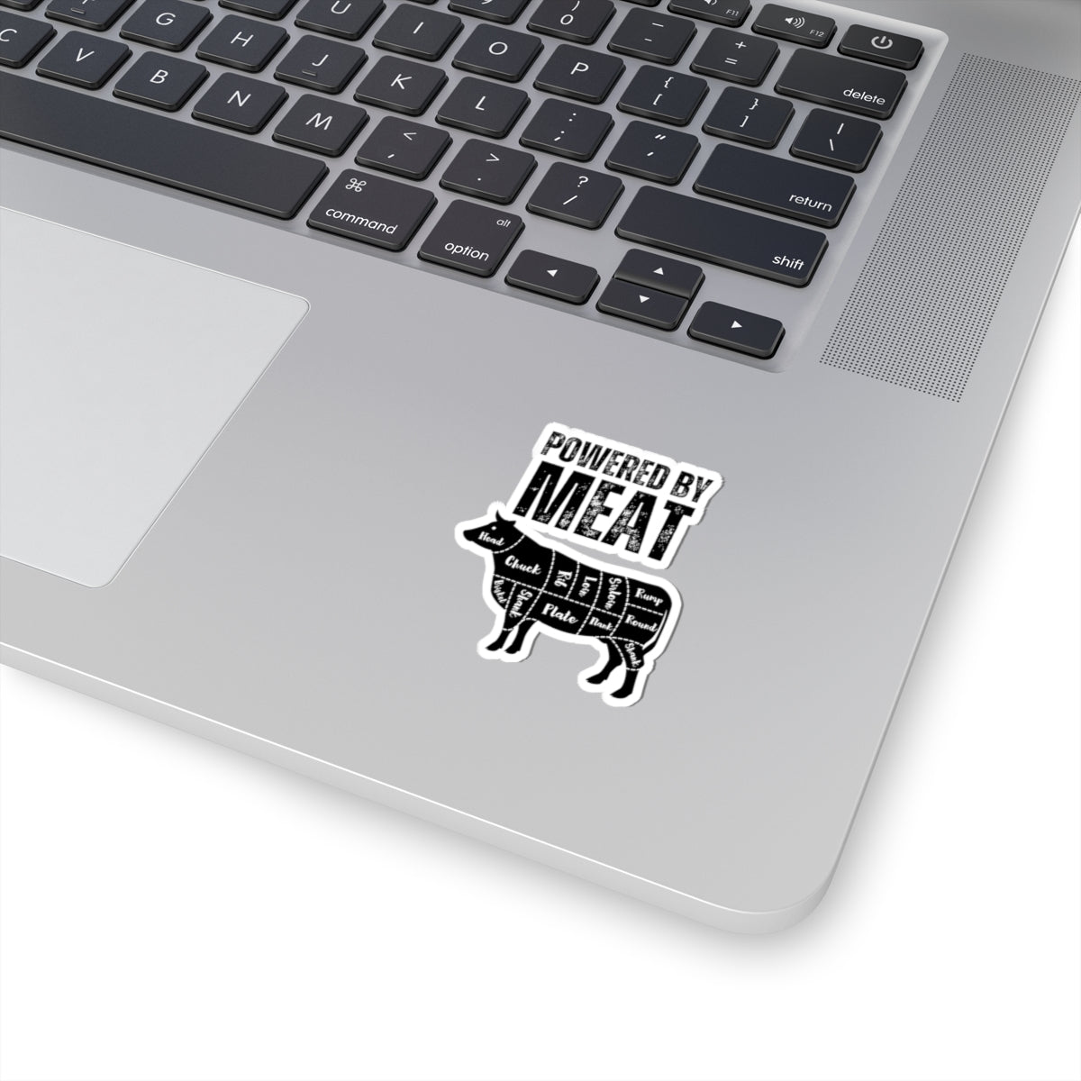 Powered By Meat Funny Cow Sticker for Carnivore gift for Meat Lovers gifts for bbq lover grilling sticker food stickers foodie gifts