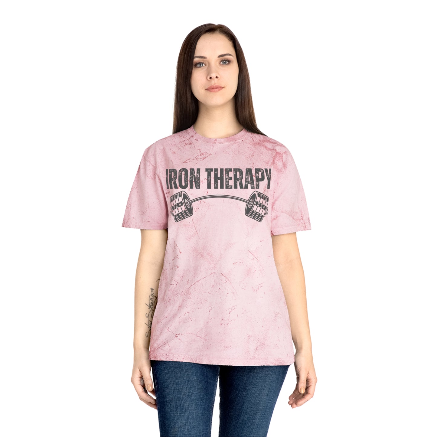 Iron Therapy Shirt Gym Clothes Tie-Dye Fitness T-Shirt Workout Tee Gym Apparel Casual Wear for Fitness Enthusiasts T-shirt for Gym Rat gift