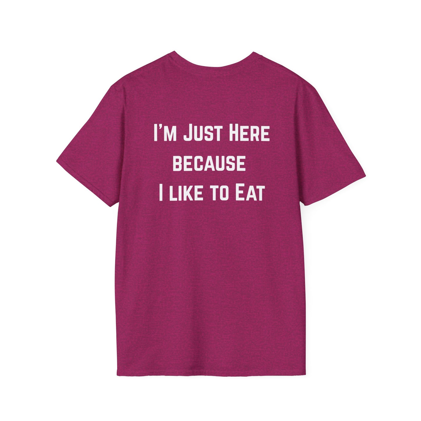 Workout Top for Gym gifts for Gym Girl T-shirt I'm Just Here Because I Like to Eat T-shirt Fitness Tees Workout Tee Shirts for him gifts