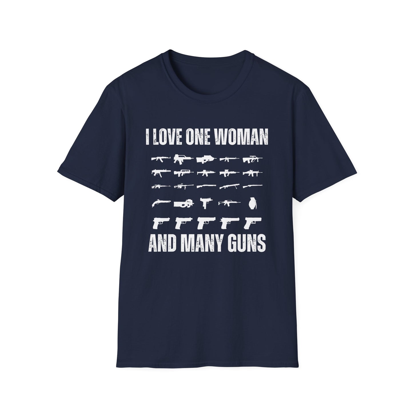 I Love One Woman & Many Guns T-shirt for Veterans gift for Valentines Day Gift for Him - Funny Shirts for Him gift for husband gift for boyfriend gift for dad