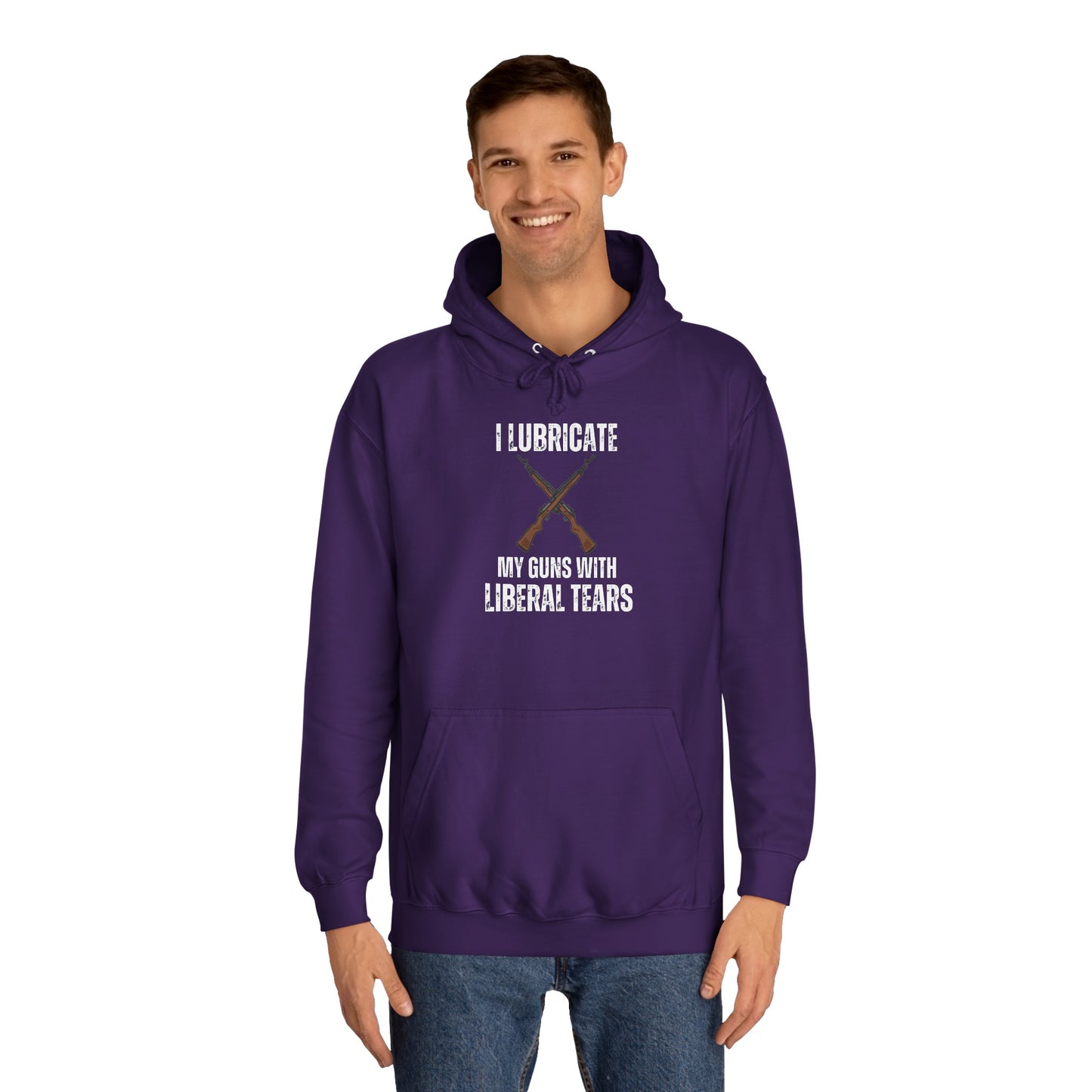 Funny Hoodie for Gun Lover gift Gun Hoodie for Pro Gun gift for Gun Enthusiast Sweatshirt I Lubricate My Guns With Liberal Tears
