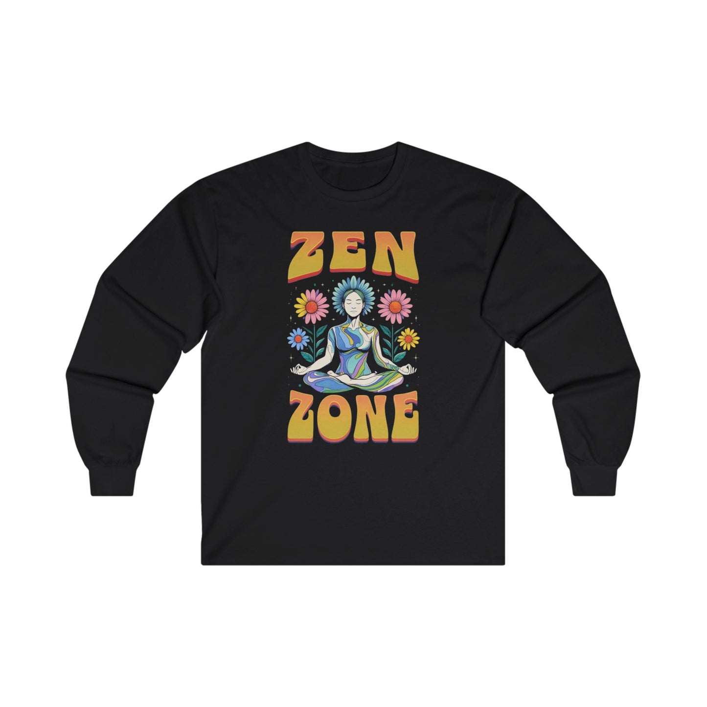 Zen Zone Yoga TShirt for Yoga Lover gifts for Christmas present for yogi gift for Womens Yoga Top Long Sleeved Yoga TShirts Long Sleeve
