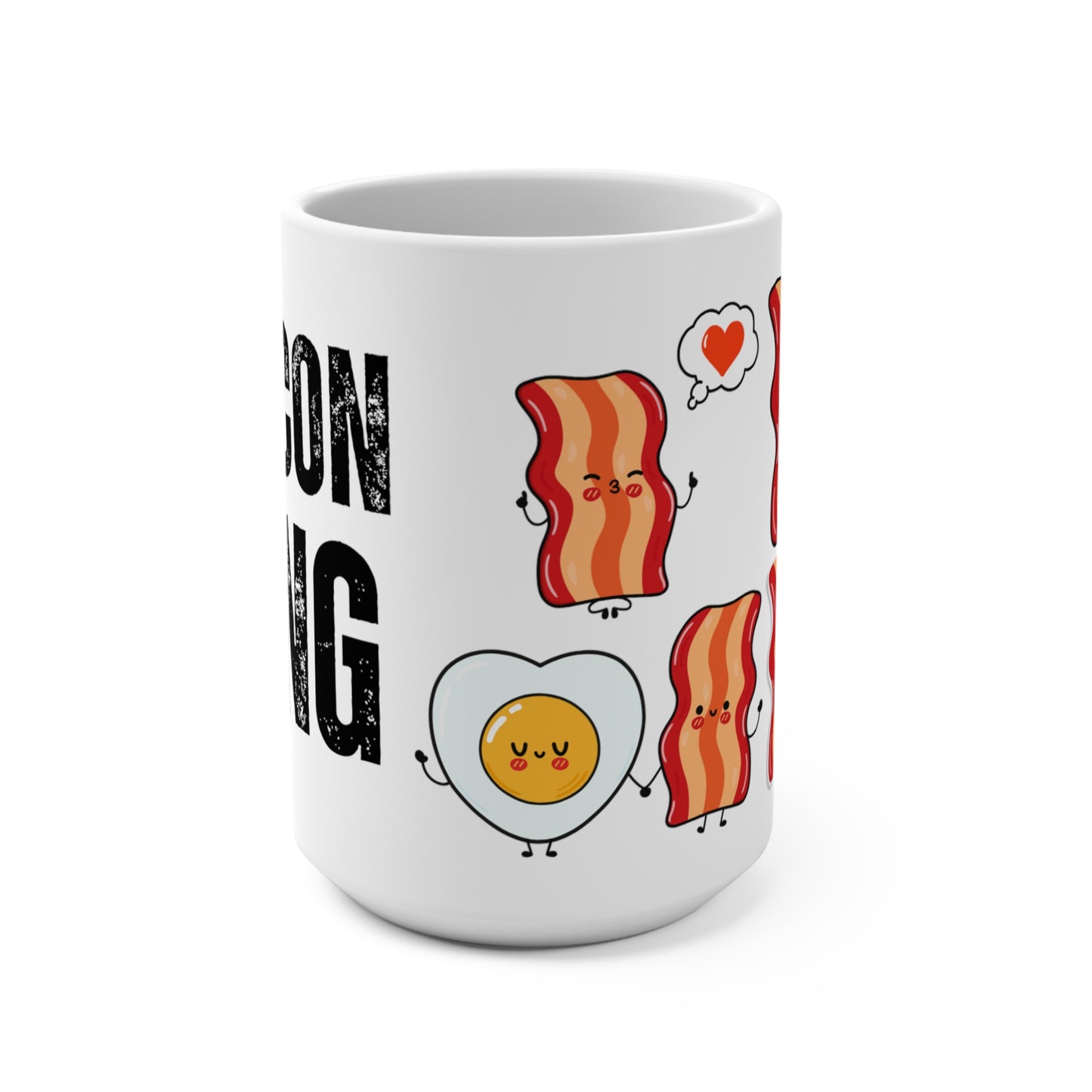 Bacon Mug Funny Mug for Meat Lover gift for Meat Lover gift - Large Coffee Mug for Coffee Lover gift for Him - BACON KING - Valentine's Gift