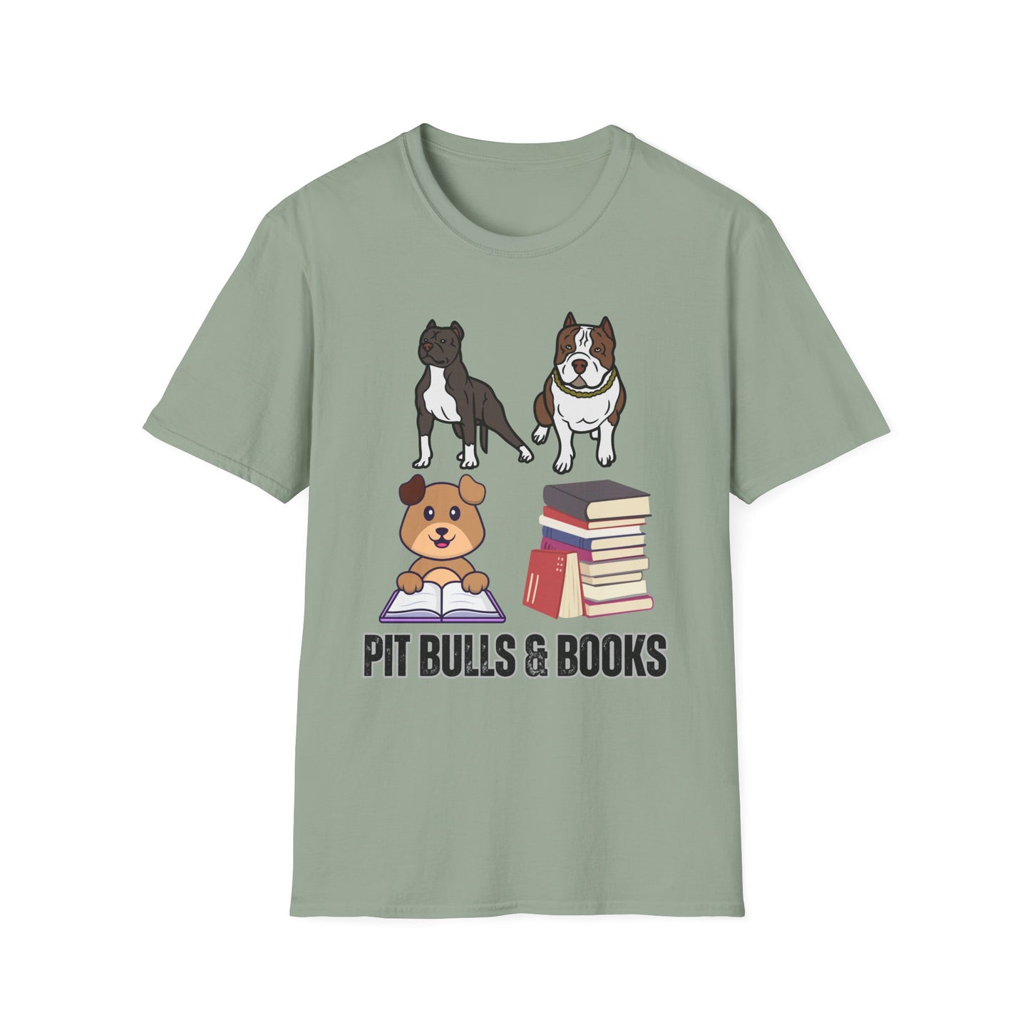 Books and Pit Bull T Shirt for Dog Mom Gift for Dog Lover gift for Dog Lovers Shirts - Dogs & Books T-shirt