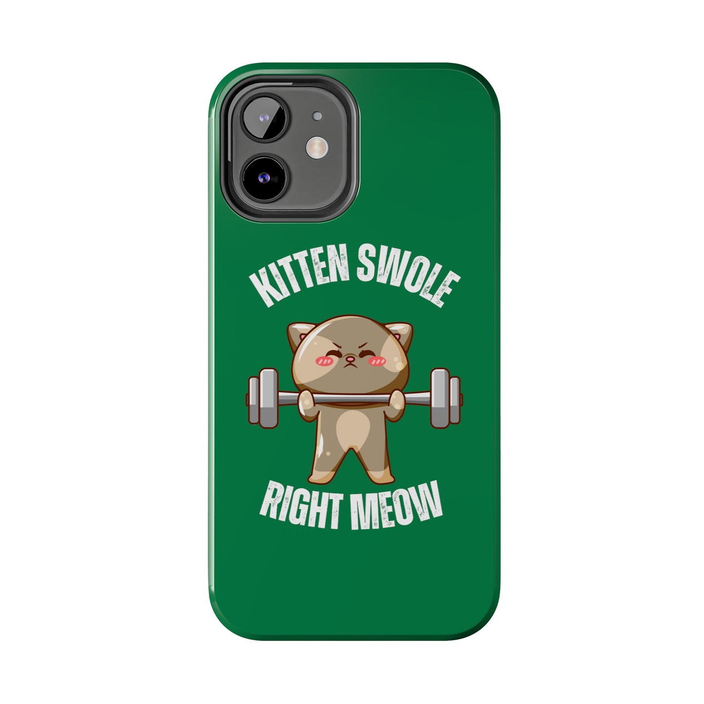 Funny Cat iPhone case for Gym Lover gift Cat Weightlifting Cat Lifting Weights Phone case for Workout Lover gift for Fitness enthusiast