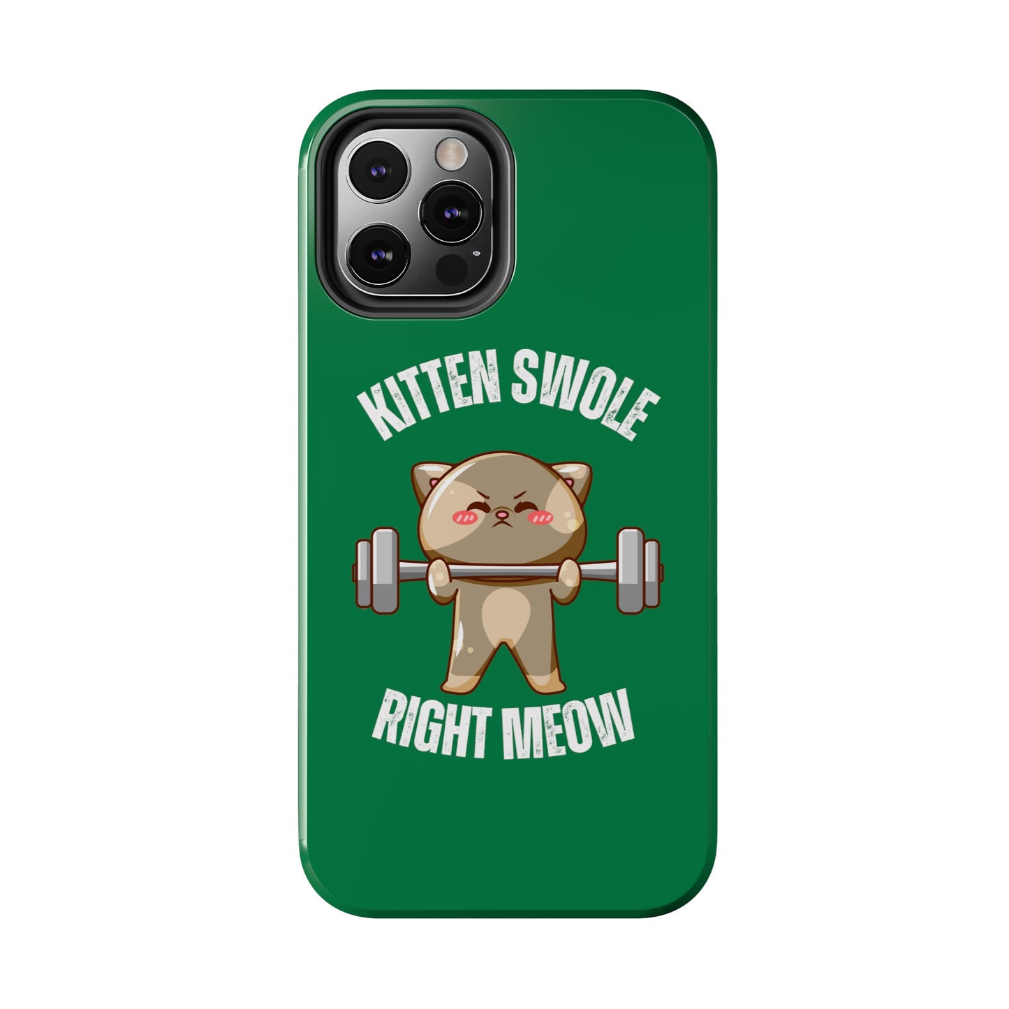 Funny Cat iPhone case for Gym Lover gift Cat Weightlifting Cat Lifting Weights Phone case for Workout Lover gift for Fitness enthusiast