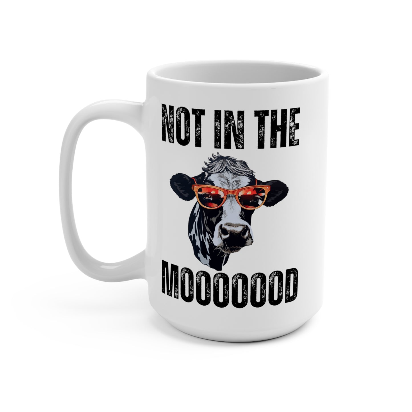 Funny Cow Mug or Meat Lover gift for Cow Lover POWERED BY BEEF Coffee Mug Not In The Mood Cup 15oz
