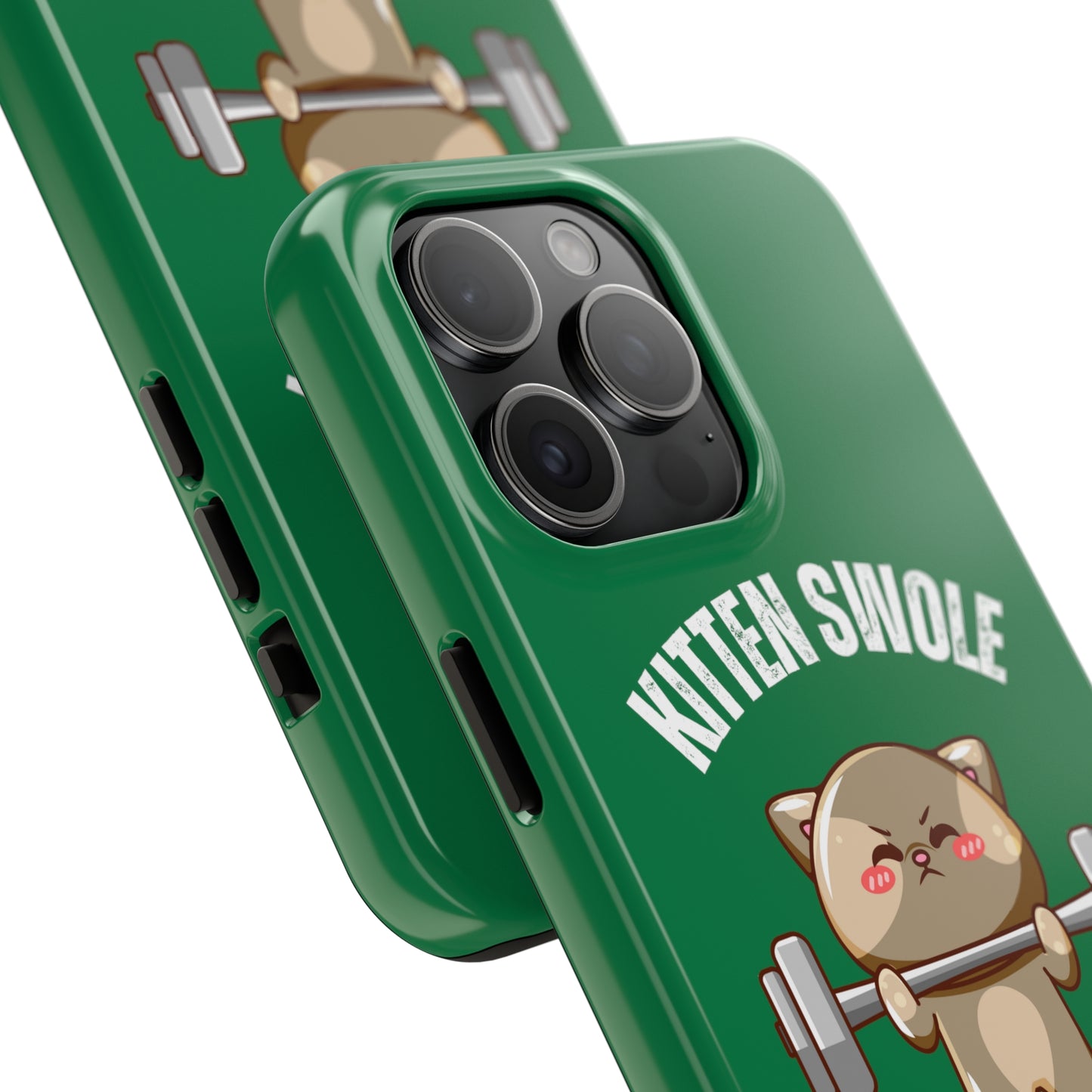 Funny Cat iPhone case for Gym Lover gift Cat Weightlifting Cat Lifting Weights Phone case for Workout Lover gift for Fitness enthusiast