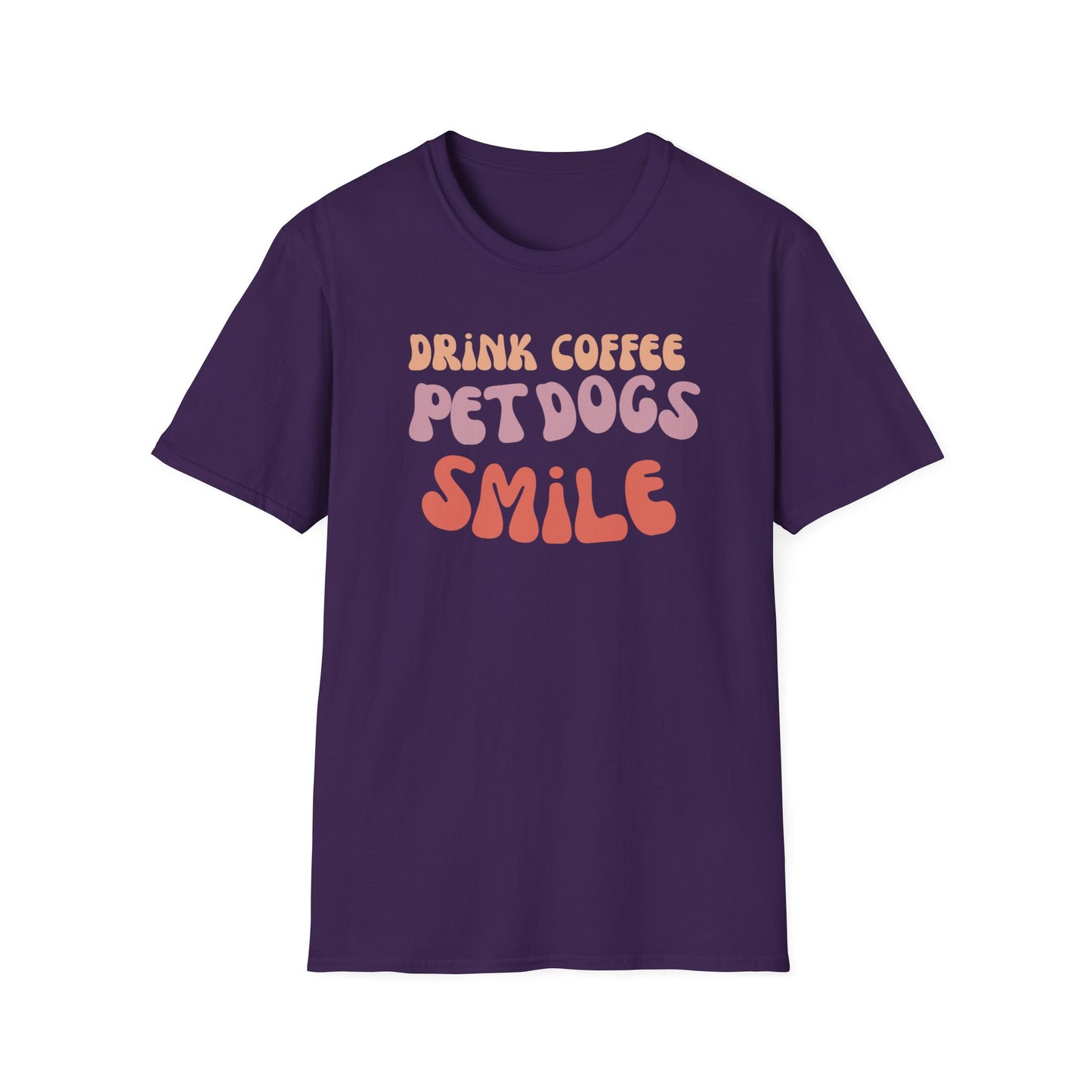 Groovy Dog Shirt for Coffee Lover Tees Retro Dog Tshirt for Dog Lover gift for Dog Mom present for Christmas gifts for Her Smile T-shirts