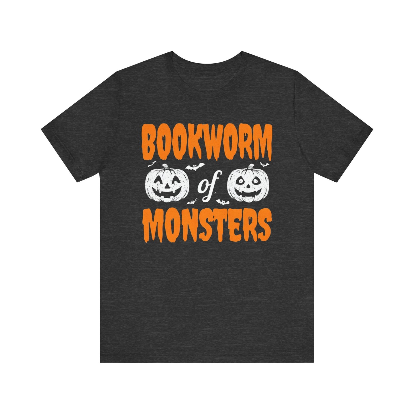 Bookworm of Monsters Halloween Tee, Reading Lover T-Shirt, Unisex Jersey Shirt, Halloween Book Shirt, Monster Lover Gift