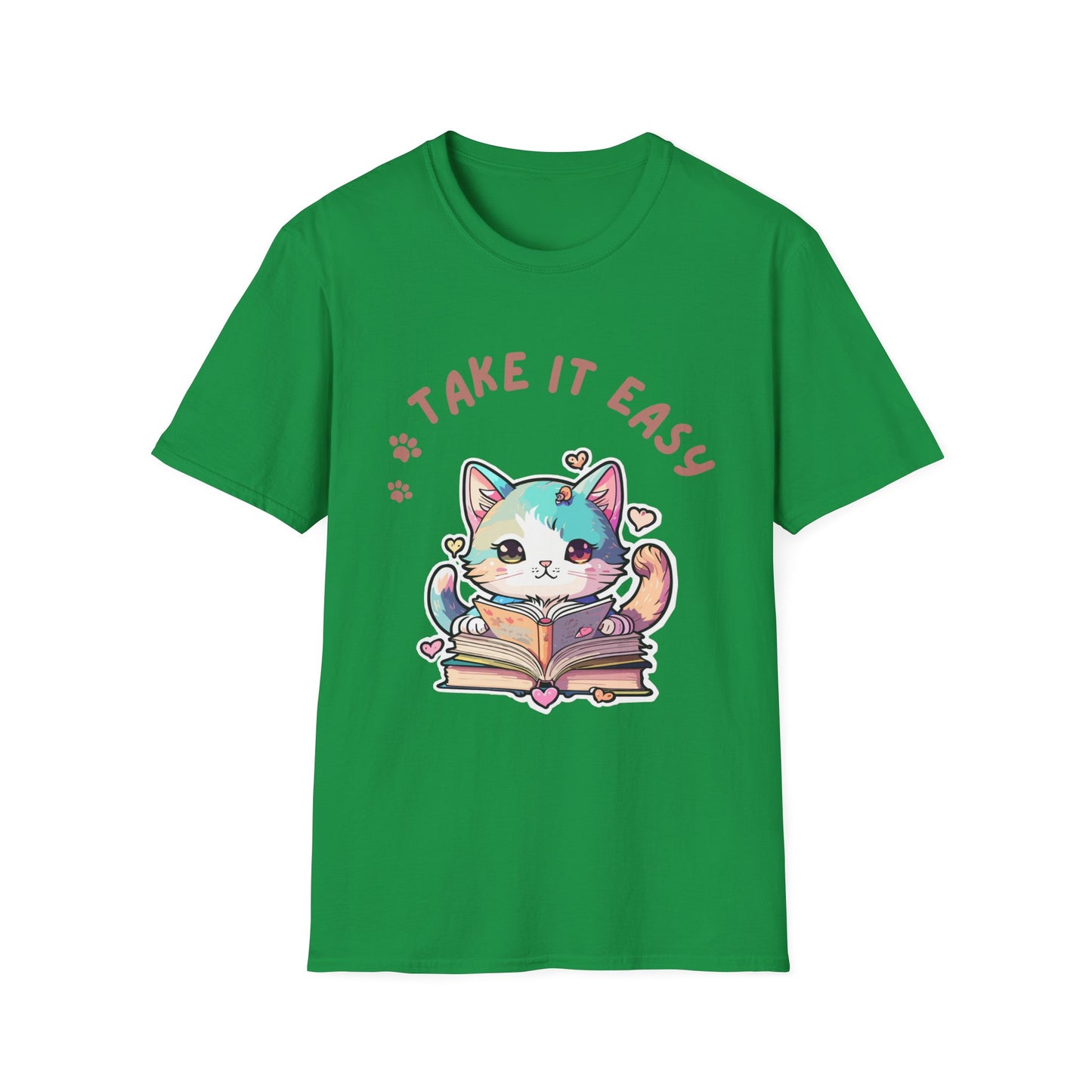 Cute Kitty Shirt Kitten Love T-shirt Cute Kitty Cat T Shirt for Cat Lover gift for Her Kitten T-Shirt Take It Easy Shirt