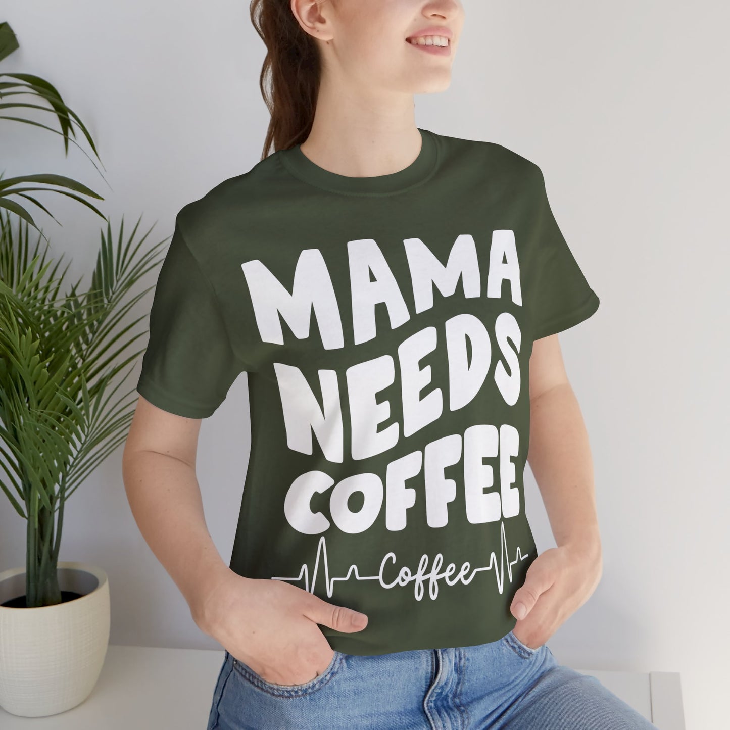 MAMA Needs COFFEE Shirt for Coffee Lover gift for Mothers Day gifts for Mom Groovy Mommy Shirts for Women