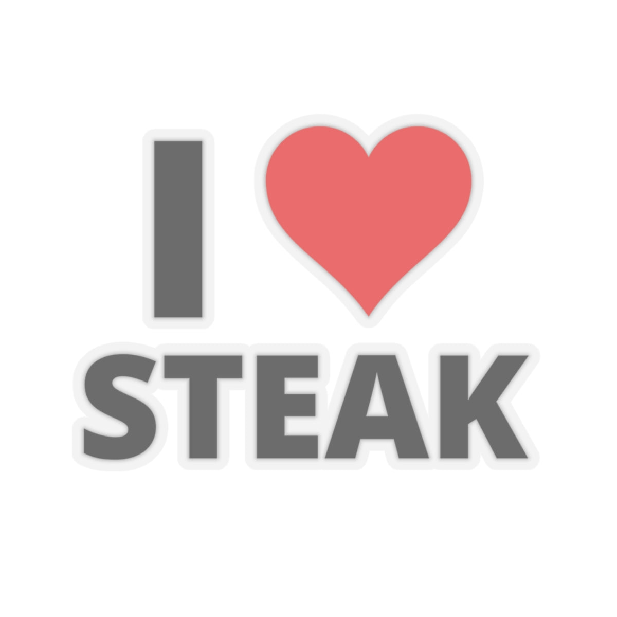 I Love STEAK sticker for Steak lover gift I Heart Steak Carnivore stickers for Meat Lover Grilling Food Sticker BBQ Lover stickers for chef