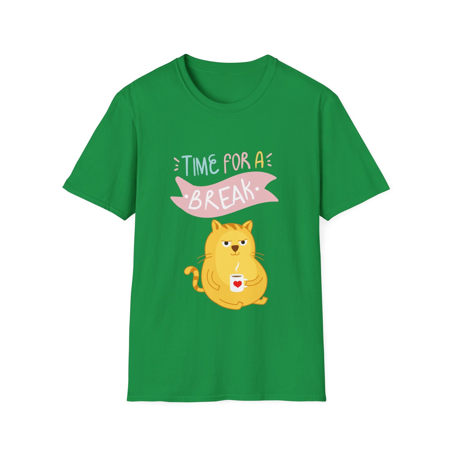 Funny Cat Shirt for Funny gift for Cat Lover T-shirt TIME for a BREAK T shirt Cat gift Cute Cats Shirts Funny Cat Tee for Coffee Lover gift
