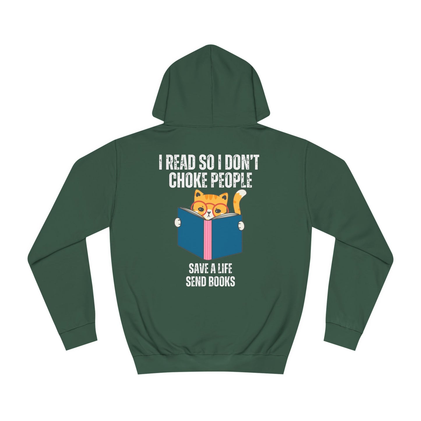 Funny Reading Hoodie for Cat Lover Hoodies for Reading Lover gifts for Bookworm Hoodie for Bookish gifts I Read So I Don't Choke People