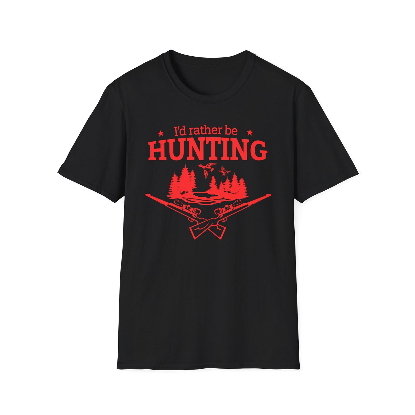 Hunting Shirt for Hunter gift for Christmas presents for Hunting TShirts Outdoors presents for Christmas him I'd Rather Be Hunting T-shirts