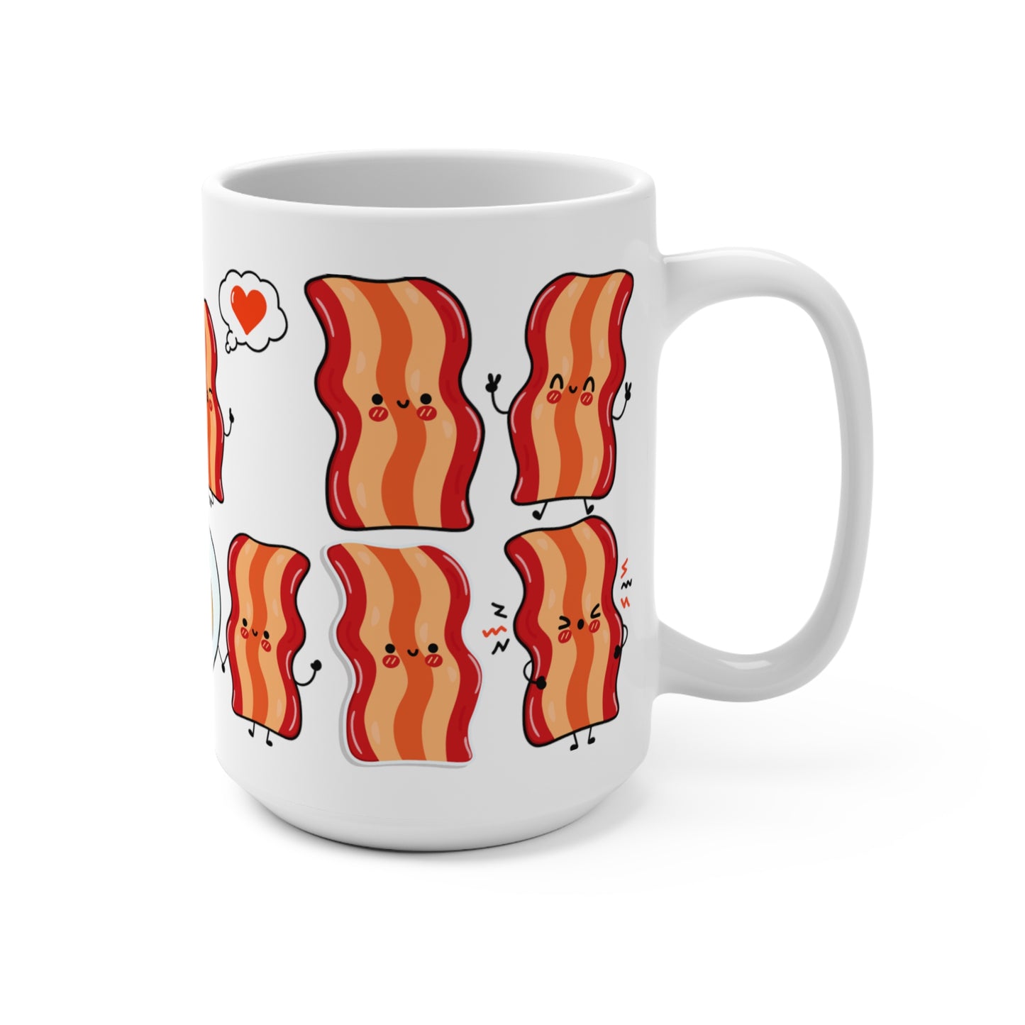 Bacon Mug Funny Mug for Meat Lover gift for Meat Lover gift - Large Coffee Mug for Coffee Lover gift for Him - BACON KING - Valentine's Gift