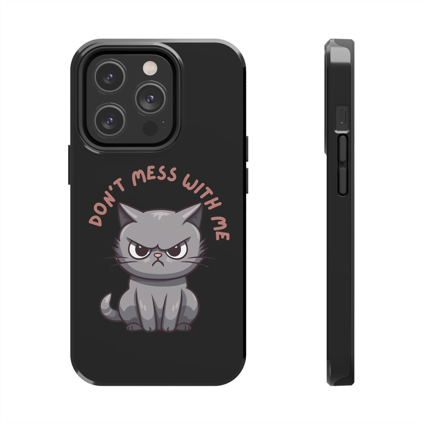 Funny Cat iPhone Case for Cat Lover gift for Friend gift for Cat Mom gift for Her ANGRY CAT Don't Mess With Me Cute CATS protective case
