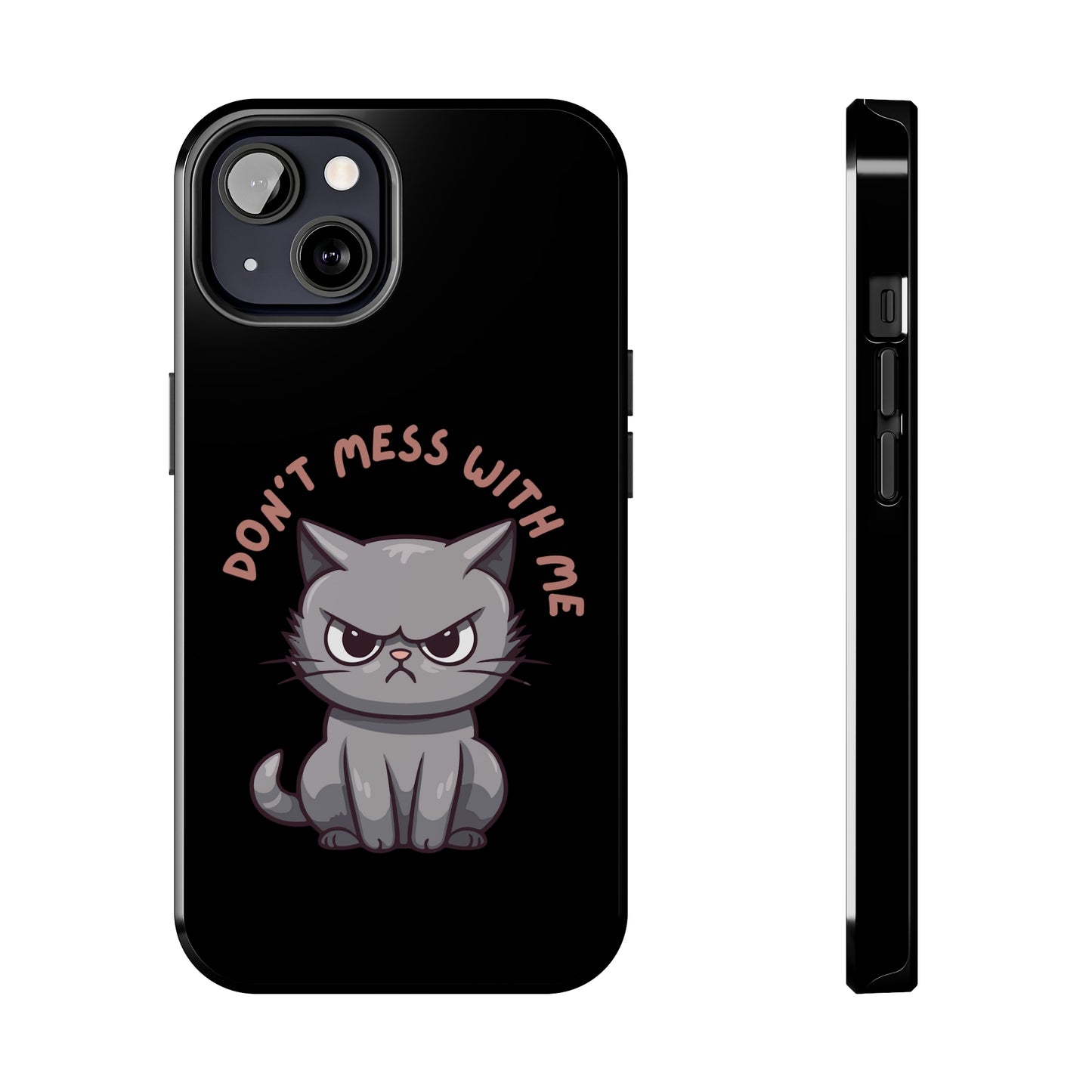 Funny Cat iPhone Case for Cat Lover gift for Friend gift for Cat Mom gift for Her ANGRY CAT Don't Mess With Me Cute CATS protective case