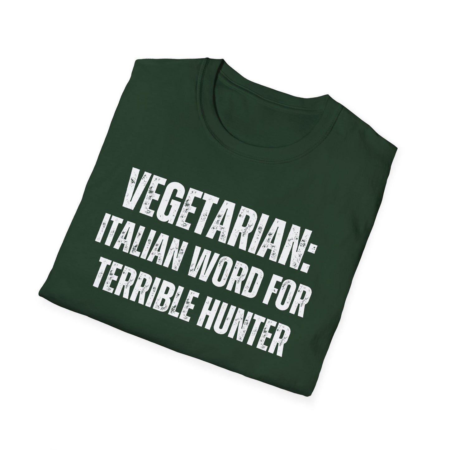 Hunting T Shirt for Funny Hunting Shirts for Hunter gift for Outdoors man gifts for hunting Season VEGETARIAN Definition for Terrible Hunter
