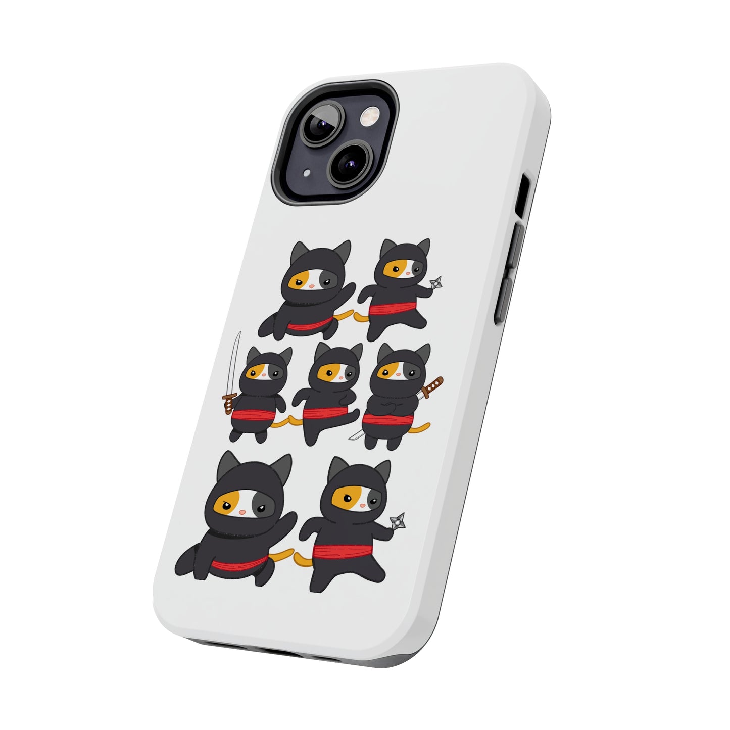 Funny Cat iPhone case for Cat Lover gift for Cat Mom gift Funny Cat Phone Case NINJA CATS Case