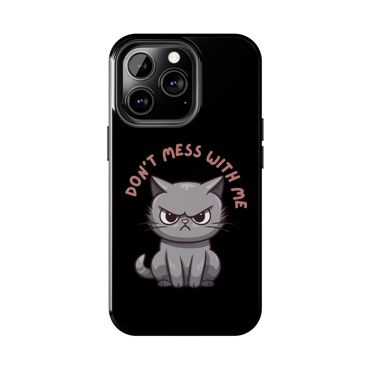 Funny Cat iPhone Case for Cat Lover gift for Friend gift for Cat Mom gift for Her ANGRY CAT Don't Mess With Me Cute CATS protective case