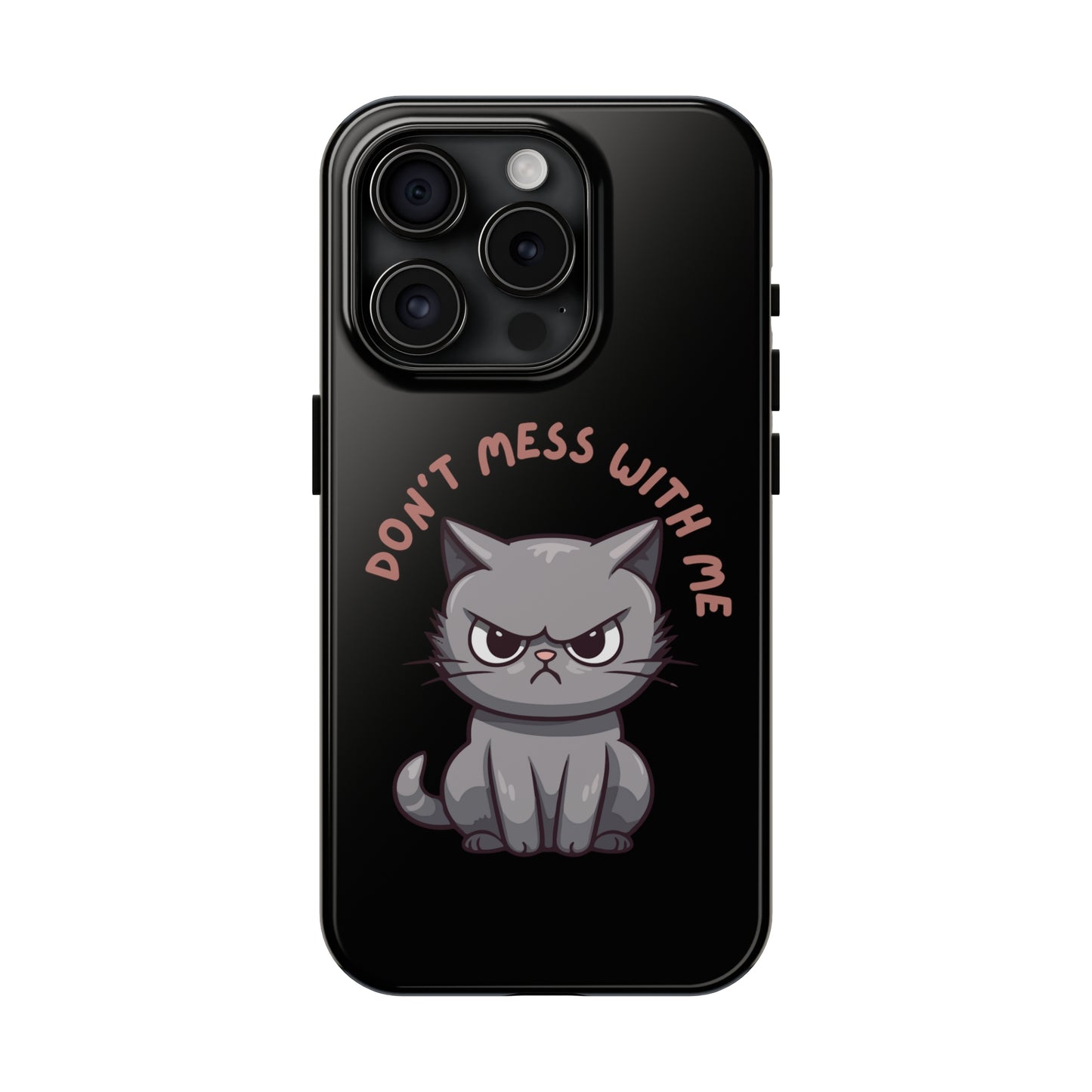 Funny Cat iPhone Case for Cat Lover gift for Friend gift for Cat Mom gift for Her ANGRY CAT Don't Mess With Me Cute CATS protective case
