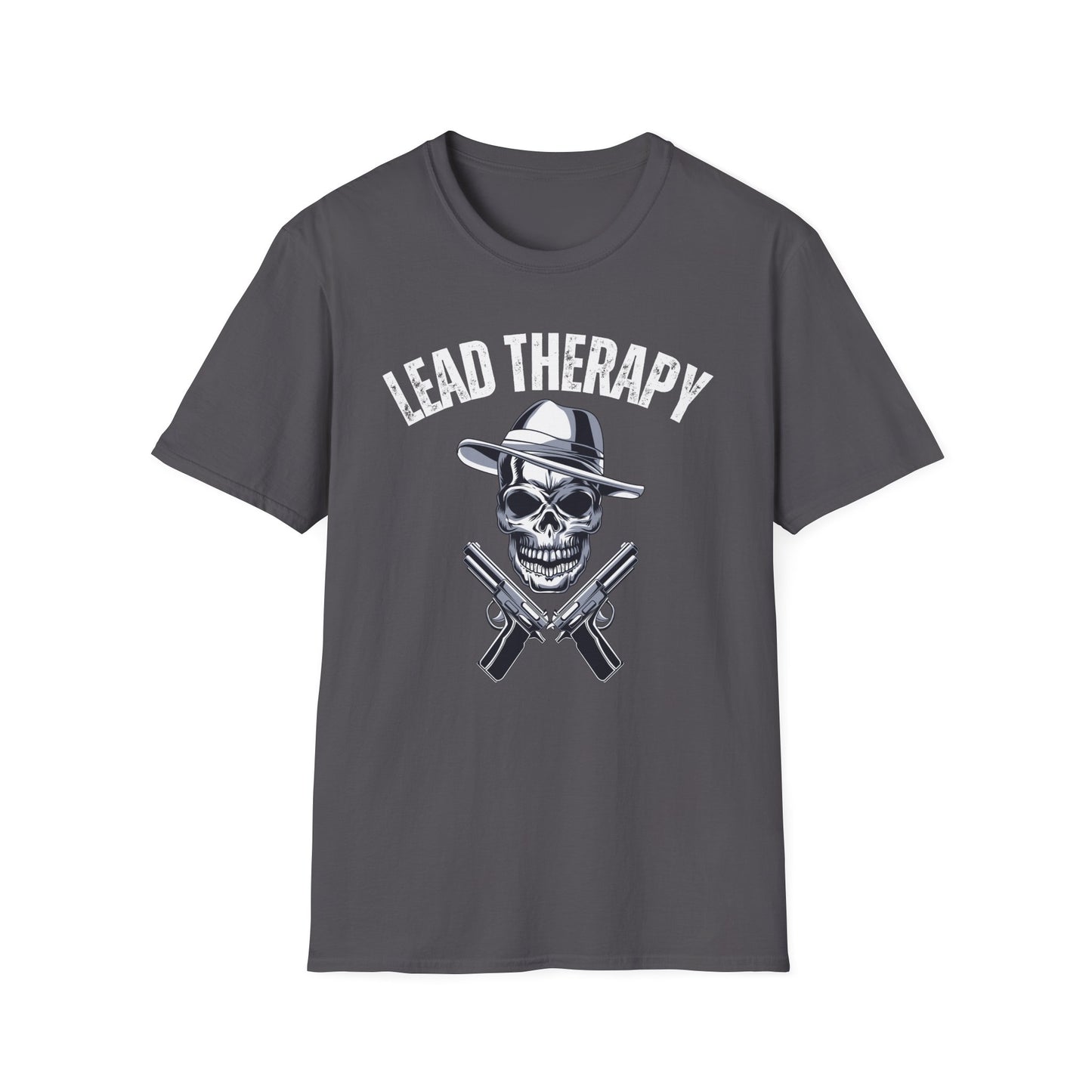 Lead Therapy Gun Lover T-Shirt, Shooting Range Skull Pistol Tee, Firearms Enthusiast Gift, Second Amendment Shirt,