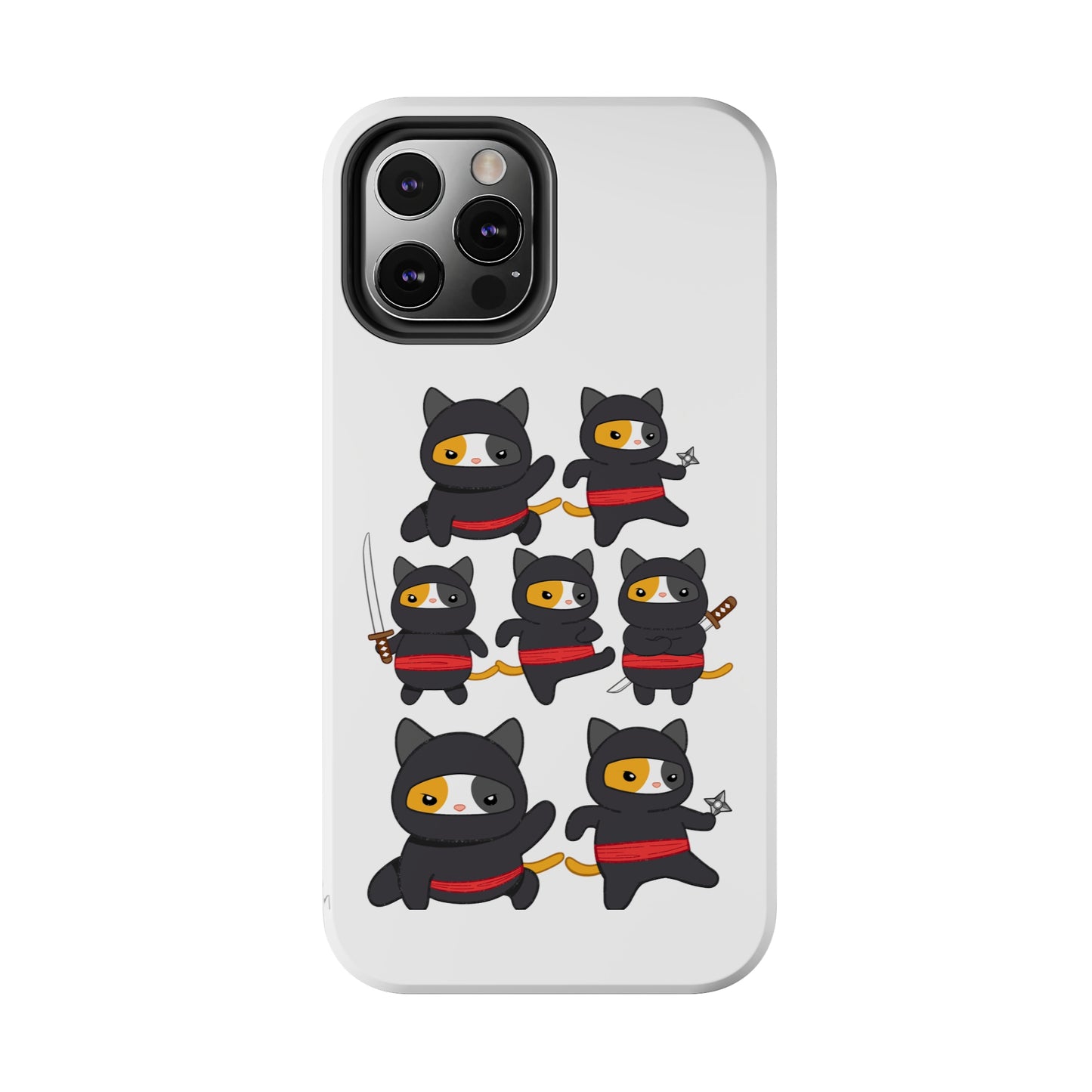 Funny Cat iPhone case for Cat Lover gift for Cat Mom gift Funny Cat Phone Case NINJA CATS Case