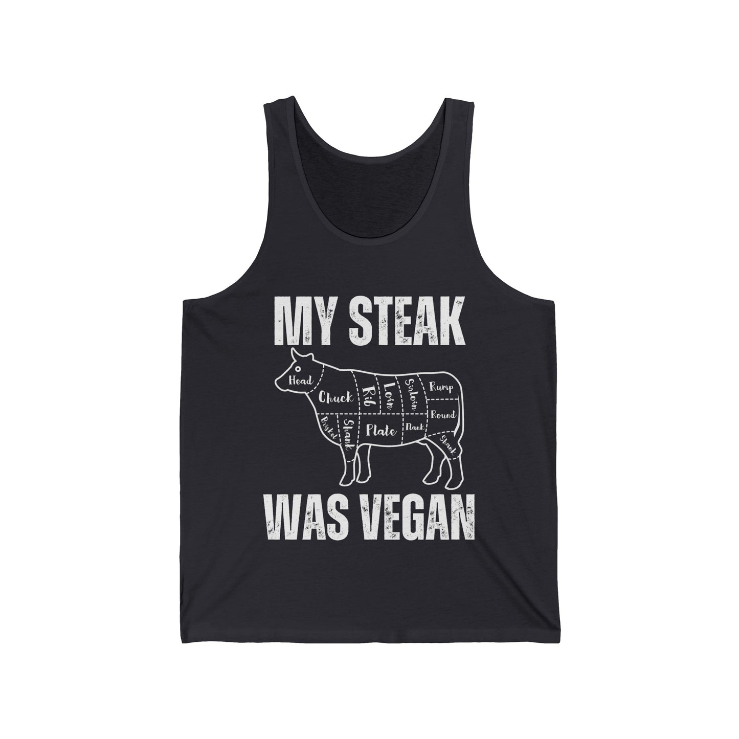 Funny Tank Top for Steak Lover gift for Meat Lover Shirt for Carnivore T Shirt My Steak Was Vegan Tank Tops Second Hand Vegan