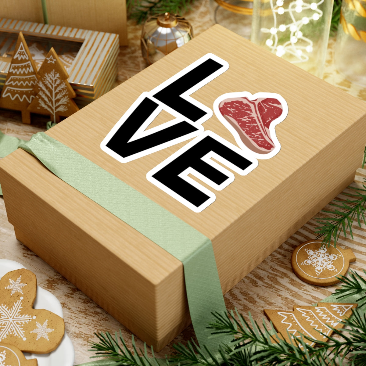 Steak Lover stickers I LOVE STEAK sticker for I heart Meat Lover gift Funny Meat Stickers For Carnivore gifts for Grilling
