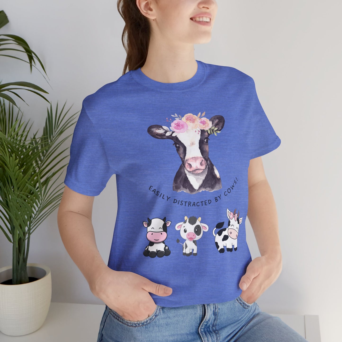 Cute Cow Shirt Funny T-Shirt for Cow Lover gift Cute Cow Shirt Easily Distracted By Cows T shirt ADHD gift Cow Lover gift