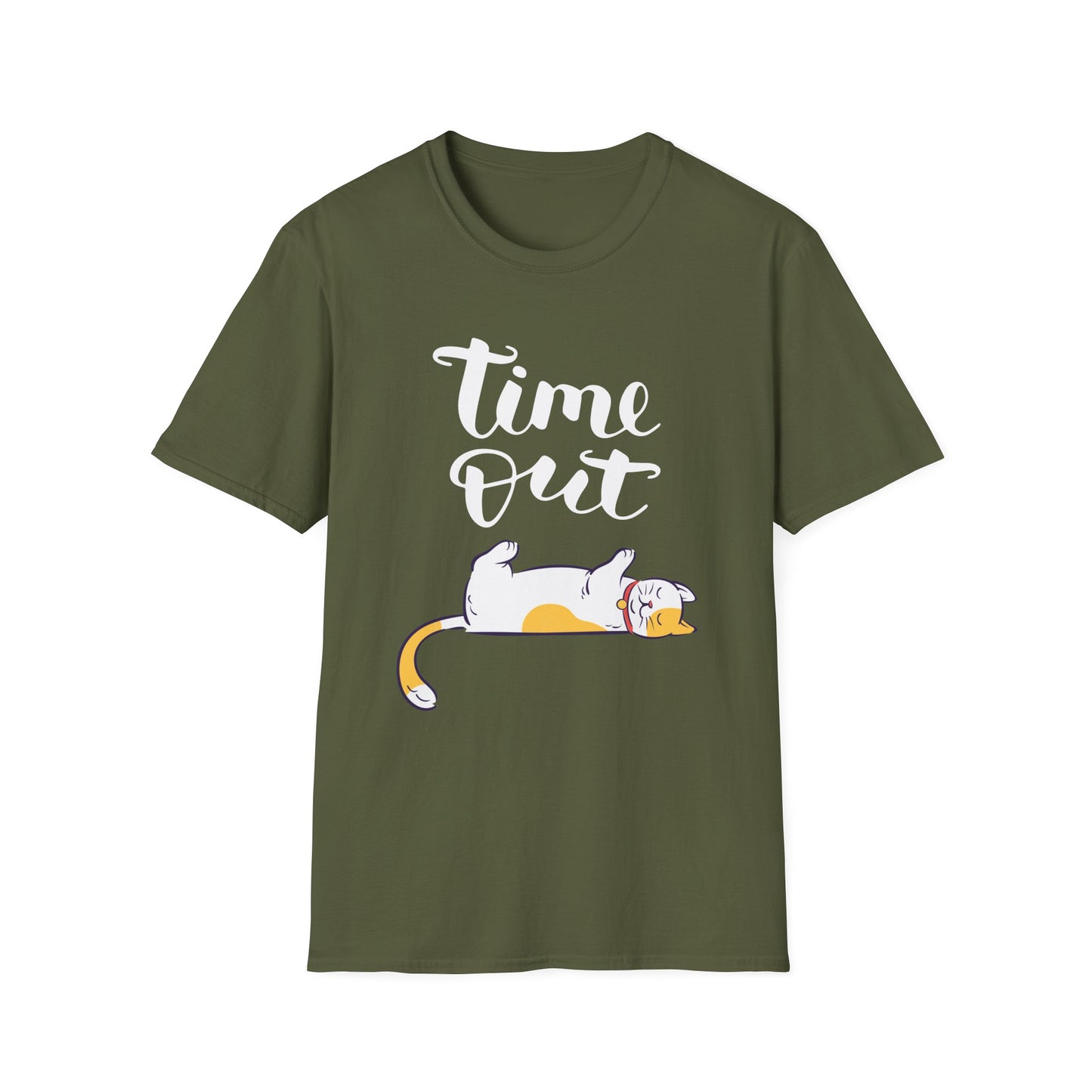 Time Out T-Shirt for Cat Lover gift for Cat Mom T-Shirt Funny Cat T Shirt for Funny gifts for Him I Need a Break Tired Cat Sleeping