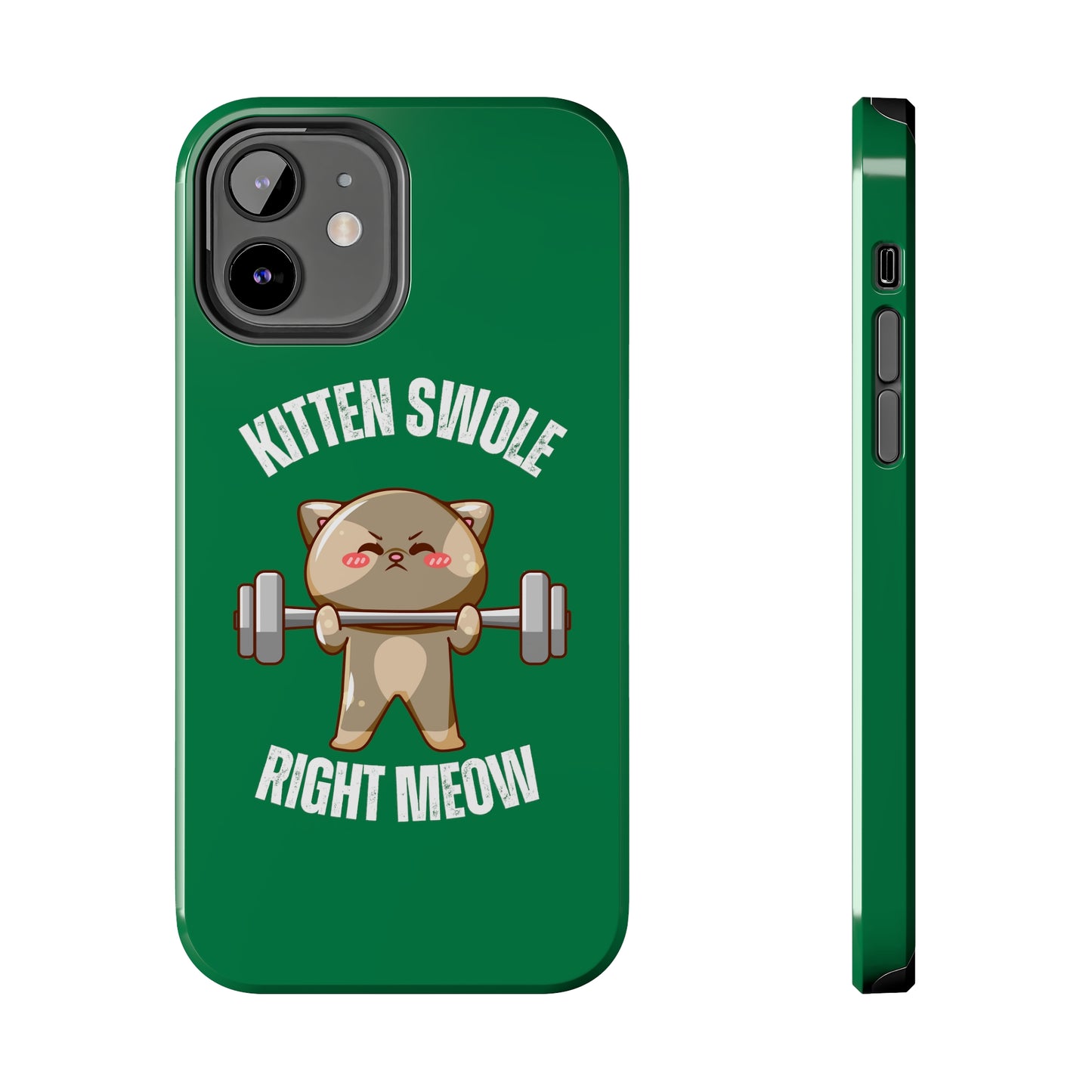 Funny Cat iPhone case for Gym Lover gift Cat Weightlifting Cat Lifting Weights Phone case for Workout Lover gift for Fitness enthusiast