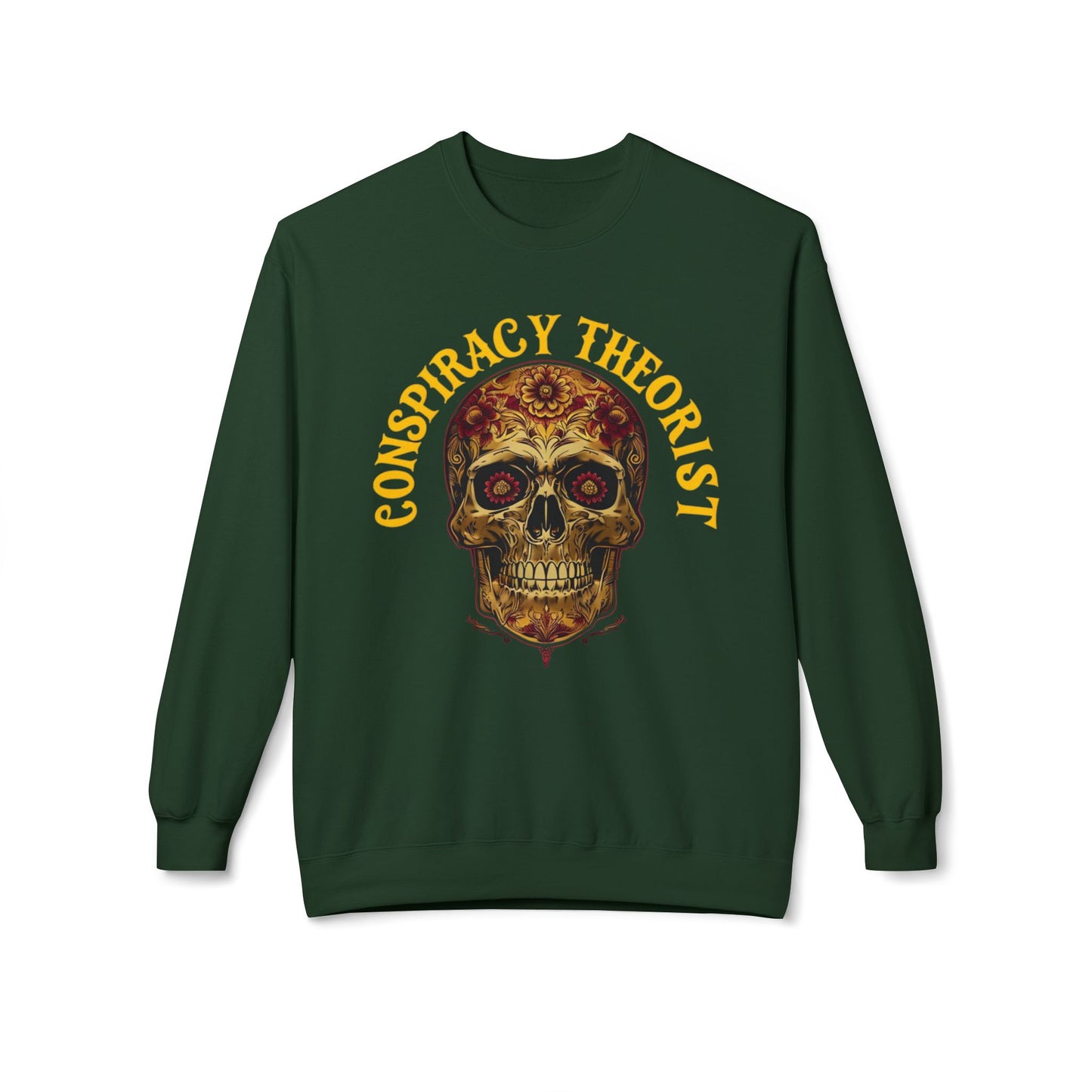 Conspiracy Theorist Sweatshirt for Funny Sweatshirts forConspiracy Theorists gifts for Christmas present for Friend gift Skull Sweater