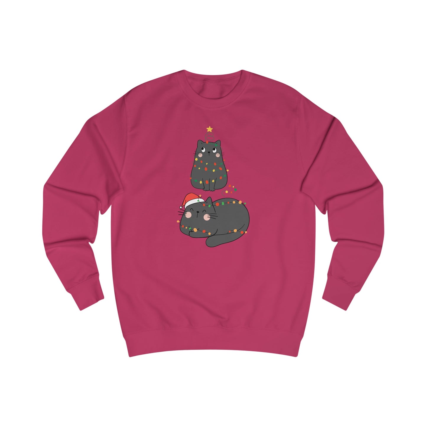 Funny Christmas Cat Sweatshirts for Her gifts for Cat Lover Sweatshirt Black Cat Lover present for Christmas presents for Women