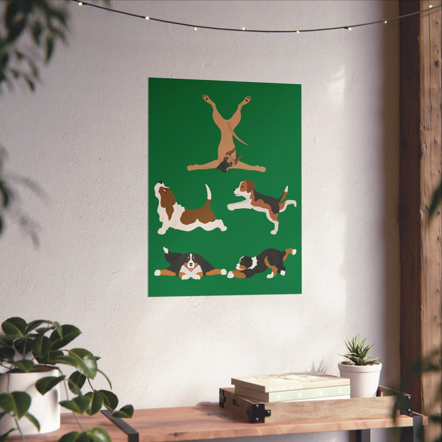 Gym Poster for Yoga Lover gift for Yogi Dog Mom Posters Funny Dogs Doing Yoga Wall Art for Home Gym gifts for Dog Lover Workout Studio