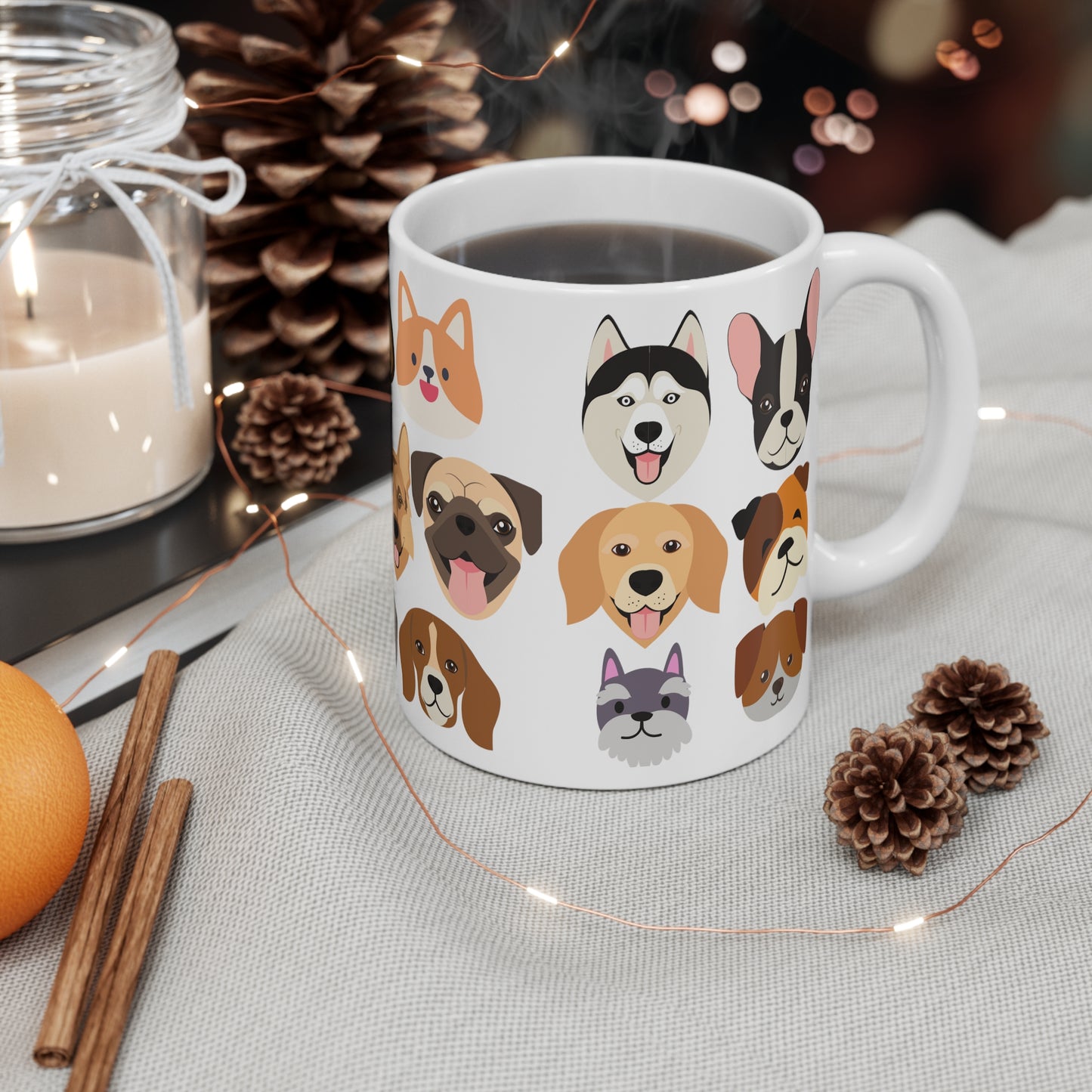 Adorable Dogs Mug Funny Dog Allover Print Mugs for Dog Lover gift for Dog Dad gifts for Dog Mom Cute Husky German Shepard Rescue Dogs
