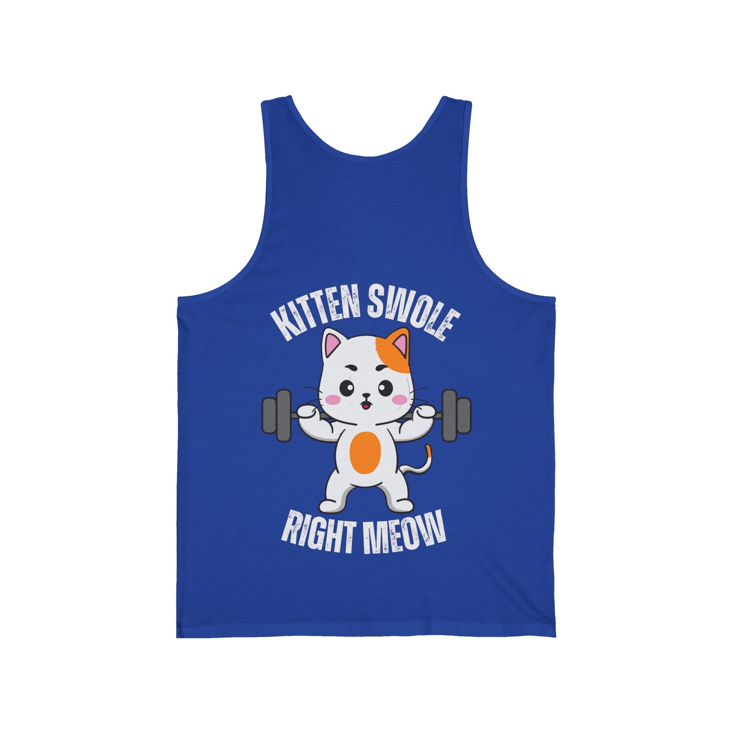 BACK DESIGN Fitness Cat Tank Top Funny Cats Gym Shirt for Workouts Kitty Lifting Heavy Weight Lifting Tanks Powerlifting Tank Tops for Cat Lover gifts