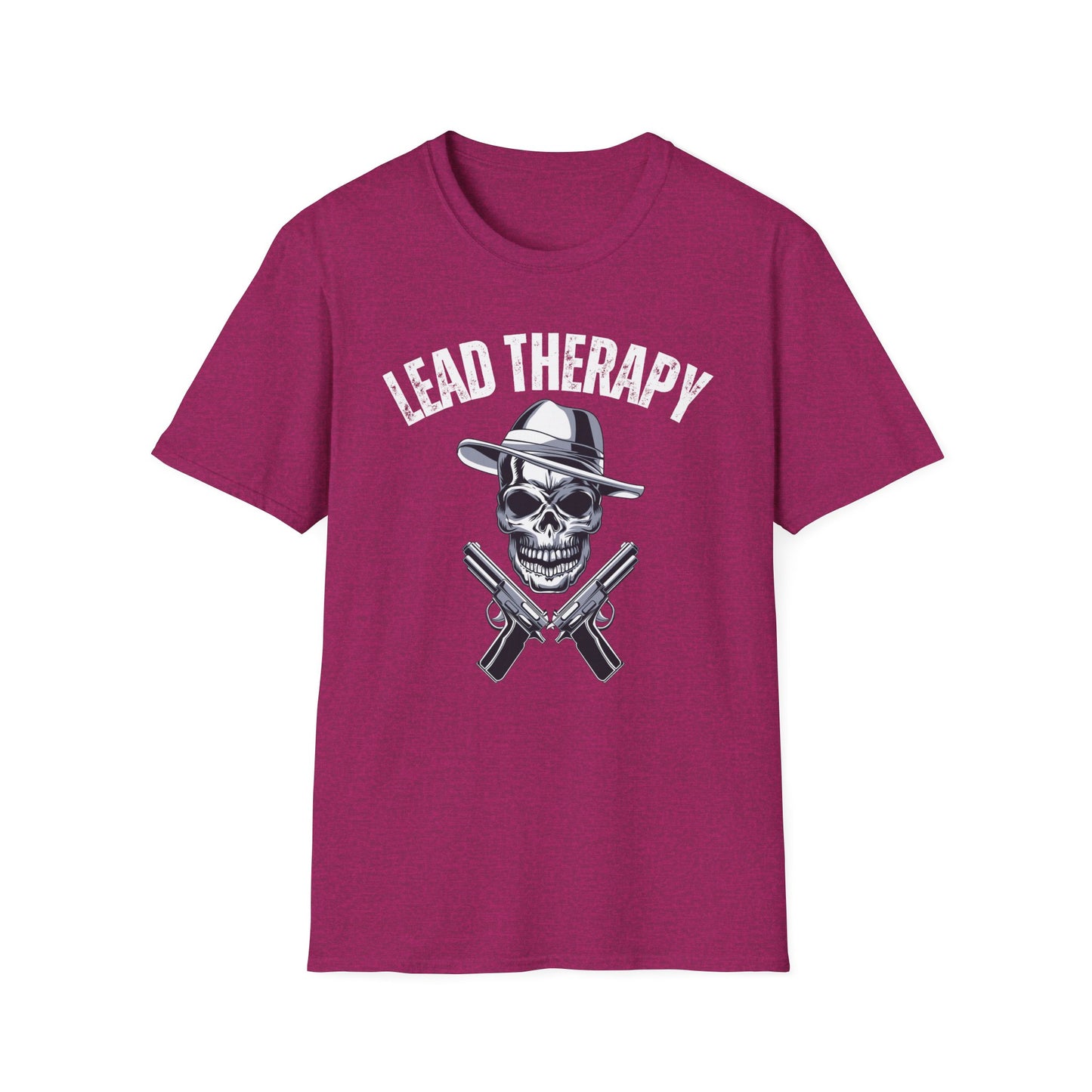 Lead Therapy Gun Lover T-Shirt, Shooting Range Skull Pistol Tee, Firearms Enthusiast Gift, Second Amendment Shirt,