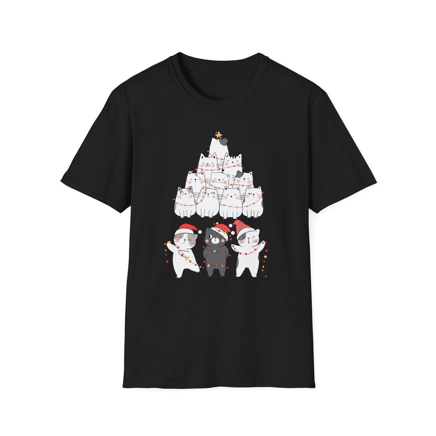 Christmas Lights Shirt for Christmas Party gift for Cat Christmas Presents for Cat Lovers gift for Christmas Funny Shirts Funny Christmas