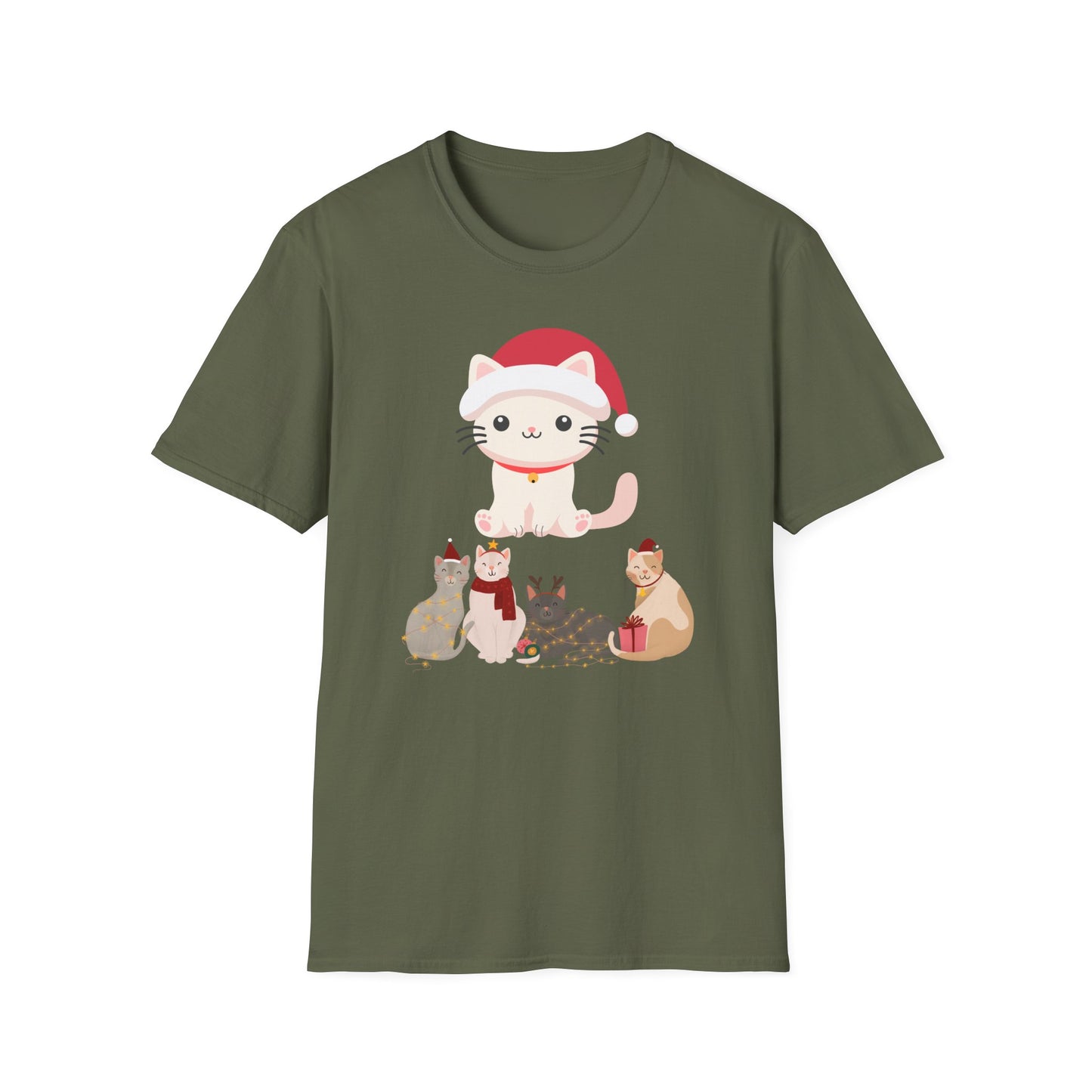 Kitten T Shirt for Christmas Tshirts for Cats Holiday T-shirt for Cat Lover present for Christmas presents for Lady Lady gift for Women
