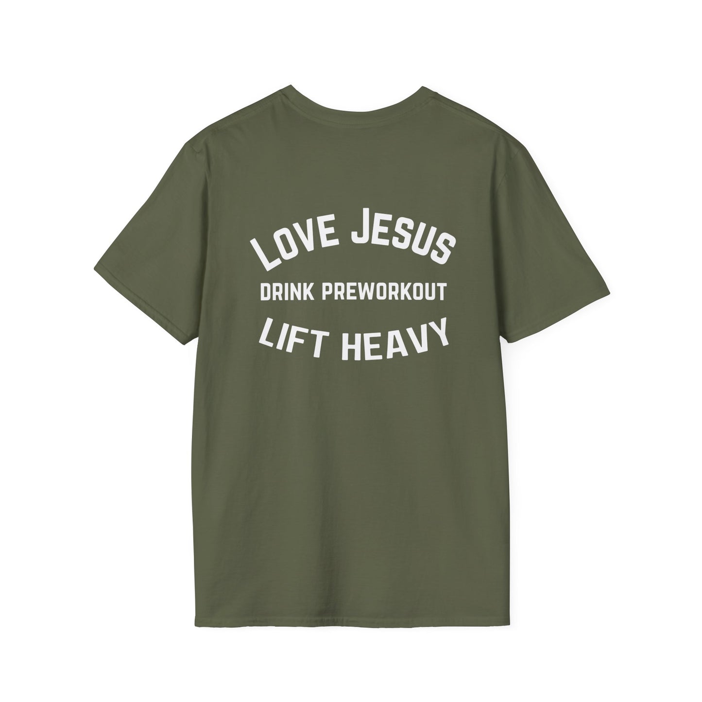 Christian gym Tees for Workout T-shirts for Christians gifts for gym rats gift Love Jesus Drink Pre Workout Lift Heavy Shirts Weightlift