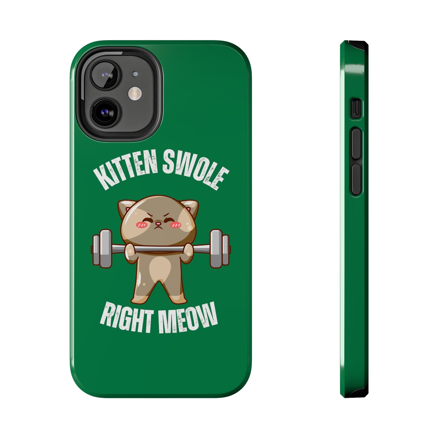Funny Cat iPhone case for Gym Lover gift Cat Weightlifting Cat Lifting Weights Phone case for Workout Lover gift for Fitness enthusiast